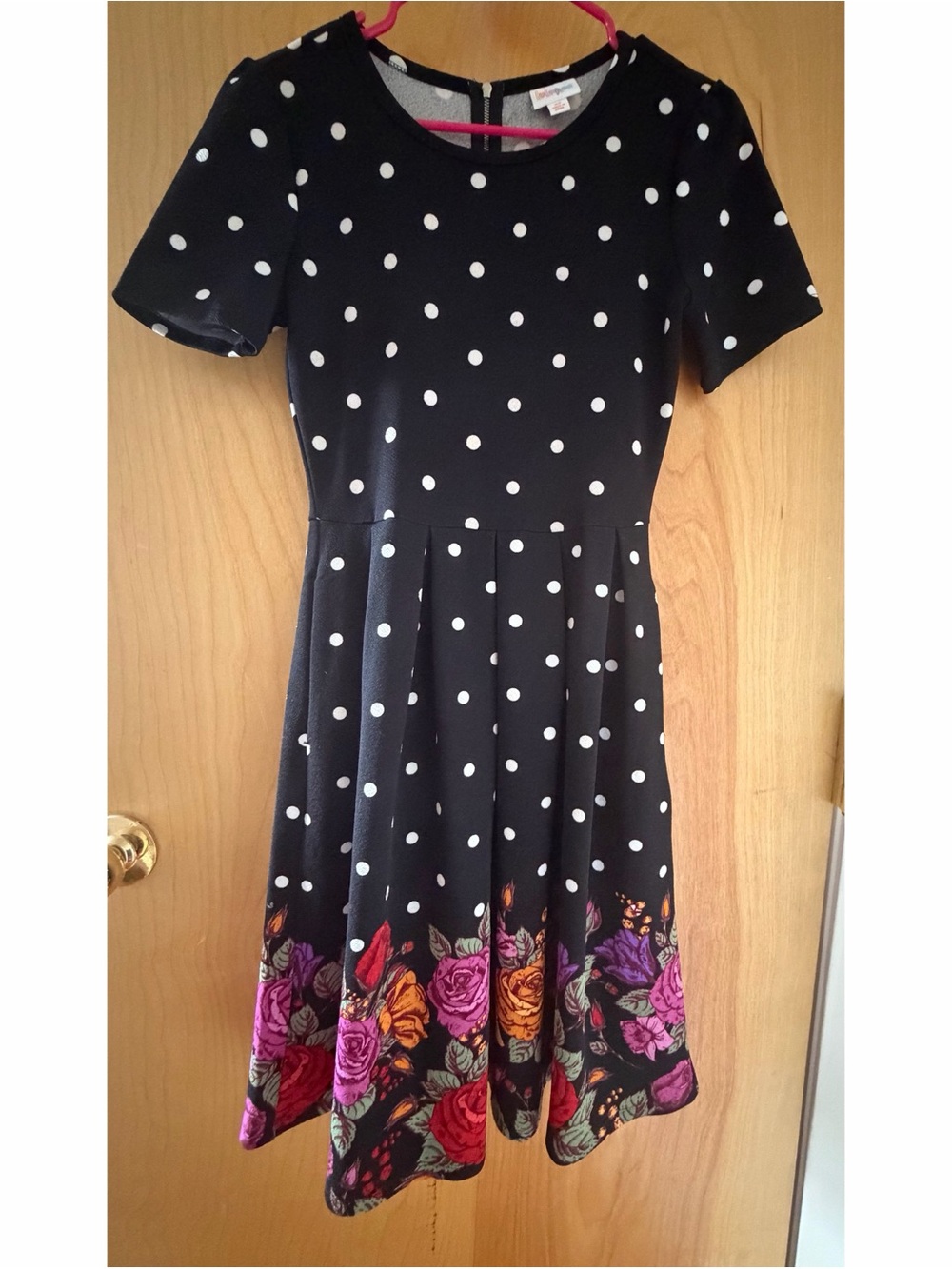 Black Polka Dot Floral Dress